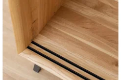Mobile tv in legno naturale massello con ante a scorrimento