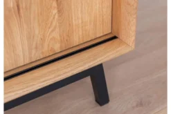 Mobile tv in legno naturale massello con ante a scorrimento