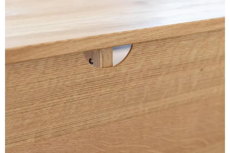 Mobile tv in legno naturale massello con ante a scorrimento