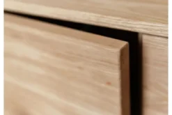 Mobile tv pensile rovere massello moderno con listelli neri