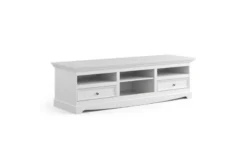 Mobile tv shabby chic bianco in pino massello