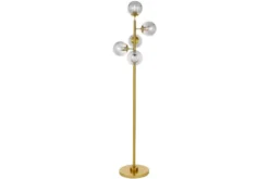 Piantana con sfere grigio fumo e ottone CEREDO W5