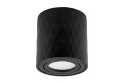 Plafoniera a forma di tubo metallo nero TIGO W1