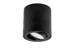 Plafoniera a forma di tubo metallo nero TIGO W1