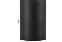 PLAFONIERA A TUBO IN METALLO NERO CONE W1