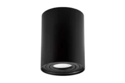 PLAFONIERA A TUBO IN METALLO NERO CONE W1