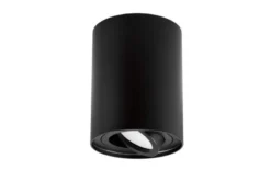 PLAFONIERA A TUBO IN METALLO NERO CONE W1