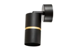 PLAFONIERA A TUBO MODERNA NERO E ORO ASTI W1