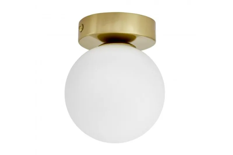 Plafoniera in vetro e metallo ottone MARSIADA W1