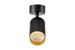 PLAFONIERA MODERNA NERO E ORO RINA W1