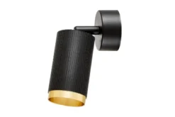 PLAFONIERA MODERNA NERO E ORO RINA W1