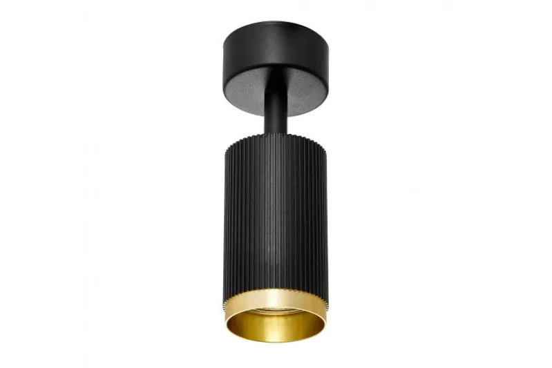 PLAFONIERA MODERNA NERO E ORO RINA W1