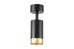PLAFONIERA MODERNA NERO E ORO VIVO W1
