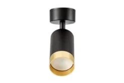 PLAFONIERA MODERNA NERO E ORO VIVO W1