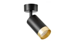 PLAFONIERA MODERNA NERO E ORO VIVO W1