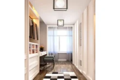 Plafoniera quadrata di design in metallo nero oro con sfera in vetro bianco MALDINI W1
