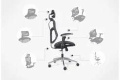 Poltrona ergonomica da ufficio Ergo 500 Nero