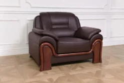 Poltrona in pelle Palladio Marrone