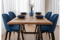 Poltroncina blu imbottita BRENO