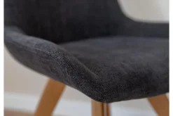 Poltroncina moderna imbottita nera BARI