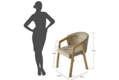 Poltroncina moderna velluto grafite e rovere FORIO
