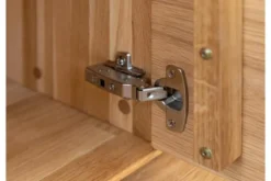 Porta TV con ripiano legno massello di rovere naturale LED integrato