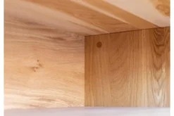 Porta TV con ripiano legno massello di rovere naturale LED integrato