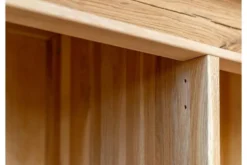 Porta TV con ripiano legno massello di rovere naturale LED integrato