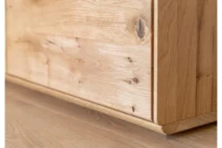 Porta TV con ripiano legno massello di rovere naturale LED integrato