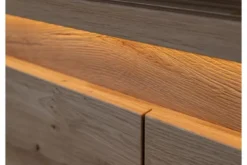 Porta TV con ripiano legno massello di rovere naturale LED integrato