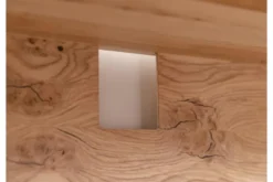 Porta TV con ripiano legno massello di rovere naturale LED integrato