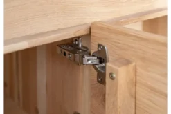 Porta TV con ripiano legno massello di rovere naturale LED integrato