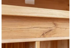 Porta TV con ripiano legno massello di rovere naturale LED integrato