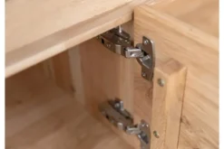 Porta TV con ripiano legno massello di rovere naturale LED integrato