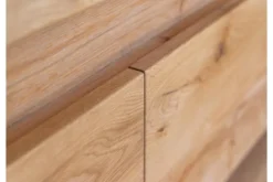 Porta TV con ripiano legno massello di rovere naturale LED integrato