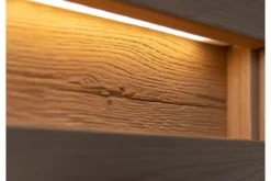 Porta TV con ripiano legno massello di rovere naturale LED integrato