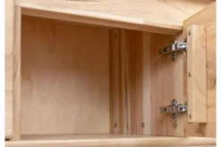 Porta TV con ripiano legno massello di rovere naturale LED integrato