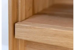 Porta TV con ripiano legno massello di rovere naturale LED integrato
