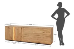 Porta TV grande rovere massello stile moderno