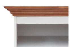 Porta tv shabby chic bianco e rovere in pino massello