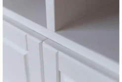 Porta tv shabby pino massello bianco e tabacco
