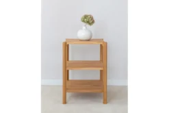 Scaffale basso moderno rovere massello naturale
