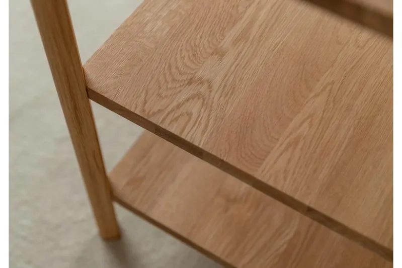 Scaffale basso moderno rovere massello naturale
