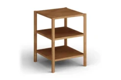 Scaffale basso moderno rovere massello naturale