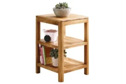 Scaffaletto in rovere naturale massello rustico moderno