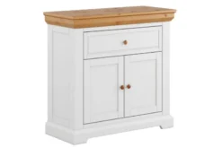 Scarpiera bianca e pino naturale massello shabby country