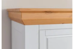 Scarpiera bianca e pino naturale massello shabby country