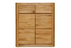 Scarpiera chiusa in legno naturale di rovere massello oliato