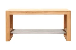 Scarpiera in legno naturale massello oliato di rovere