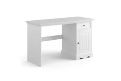 Scrittoio shabby chic in pino massello bianco